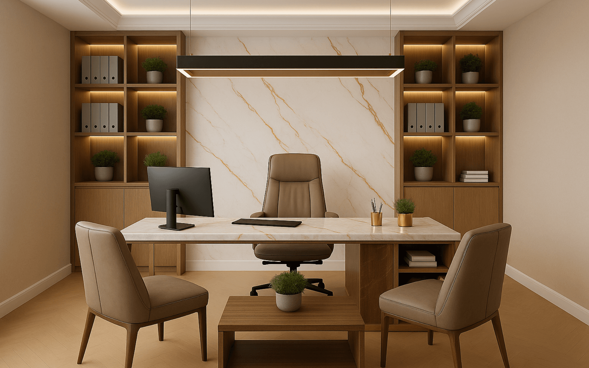 Modern Office Render Design - View 2
