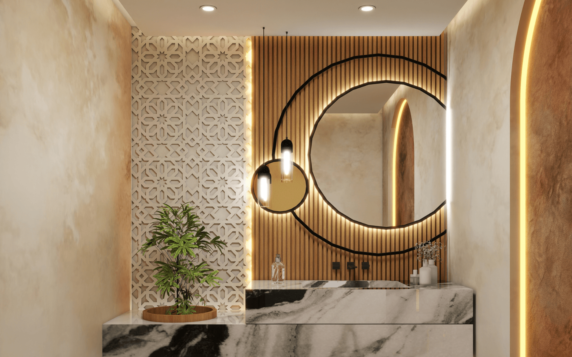 Modern Residential Washroom - View 1